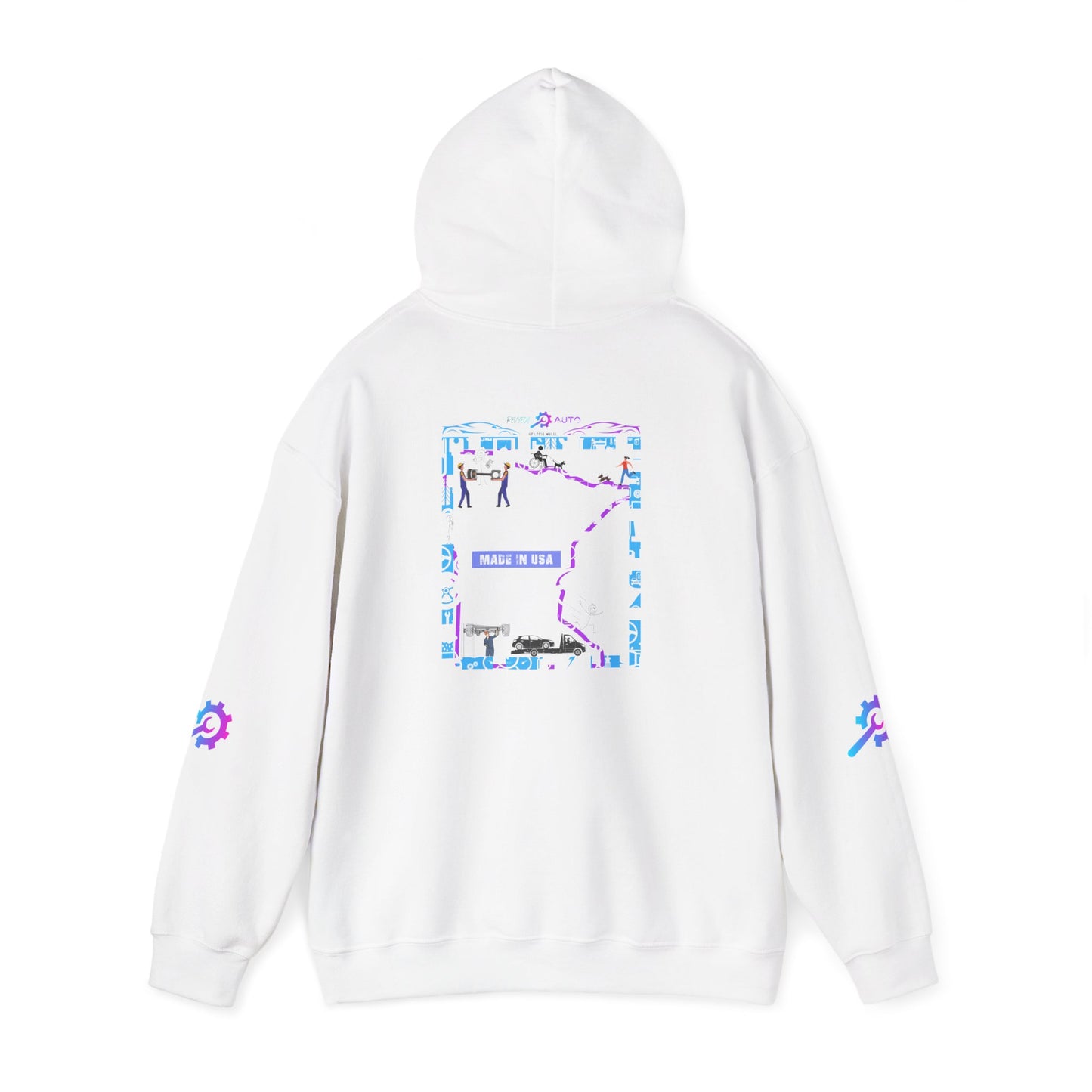 Rev Tech Auto Retro Automotive Graphic Hoodie | Unisex Hooded Sweatshirt | Perfect Gift for Car Enthusiasts, Streetwear, Casual Wear, Tech Lovers