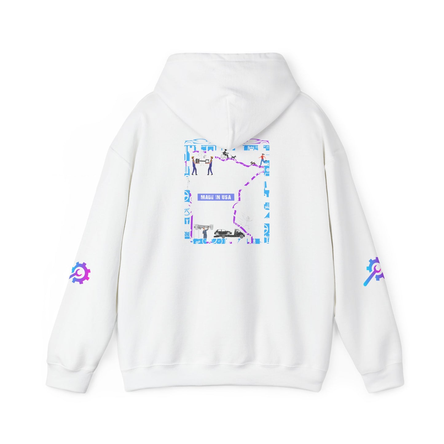 Rev Tech Auto Retro Automotive Graphic Hoodie | Unisex Hooded Sweatshirt | Perfect Gift for Car Enthusiasts, Streetwear, Casual Wear, Tech Lovers