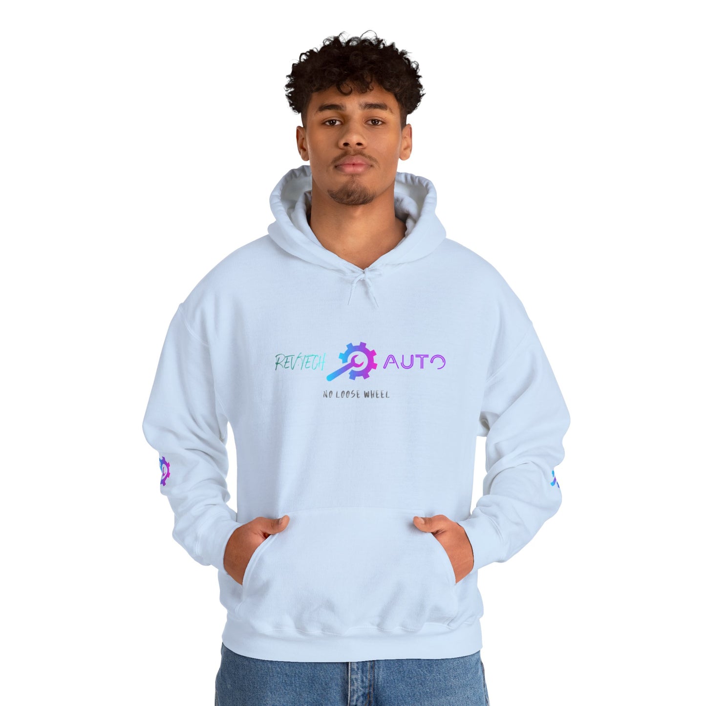 Rev Tech Auto Retro Automotive Graphic Hoodie | Unisex Hooded Sweatshirt | Perfect Gift for Car Enthusiasts, Streetwear, Casual Wear, Tech Lovers