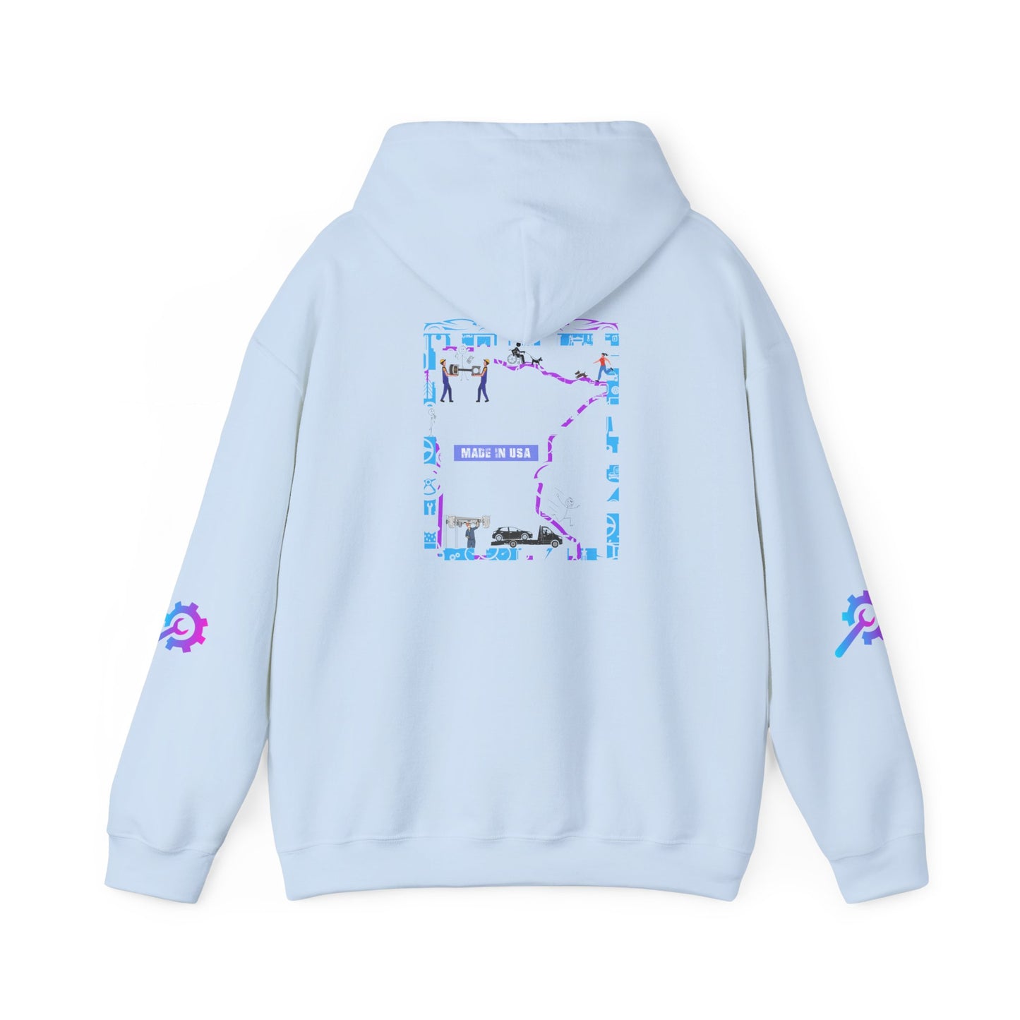 Rev Tech Auto Retro Automotive Graphic Hoodie | Unisex Hooded Sweatshirt | Perfect Gift for Car Enthusiasts, Streetwear, Casual Wear, Tech Lovers