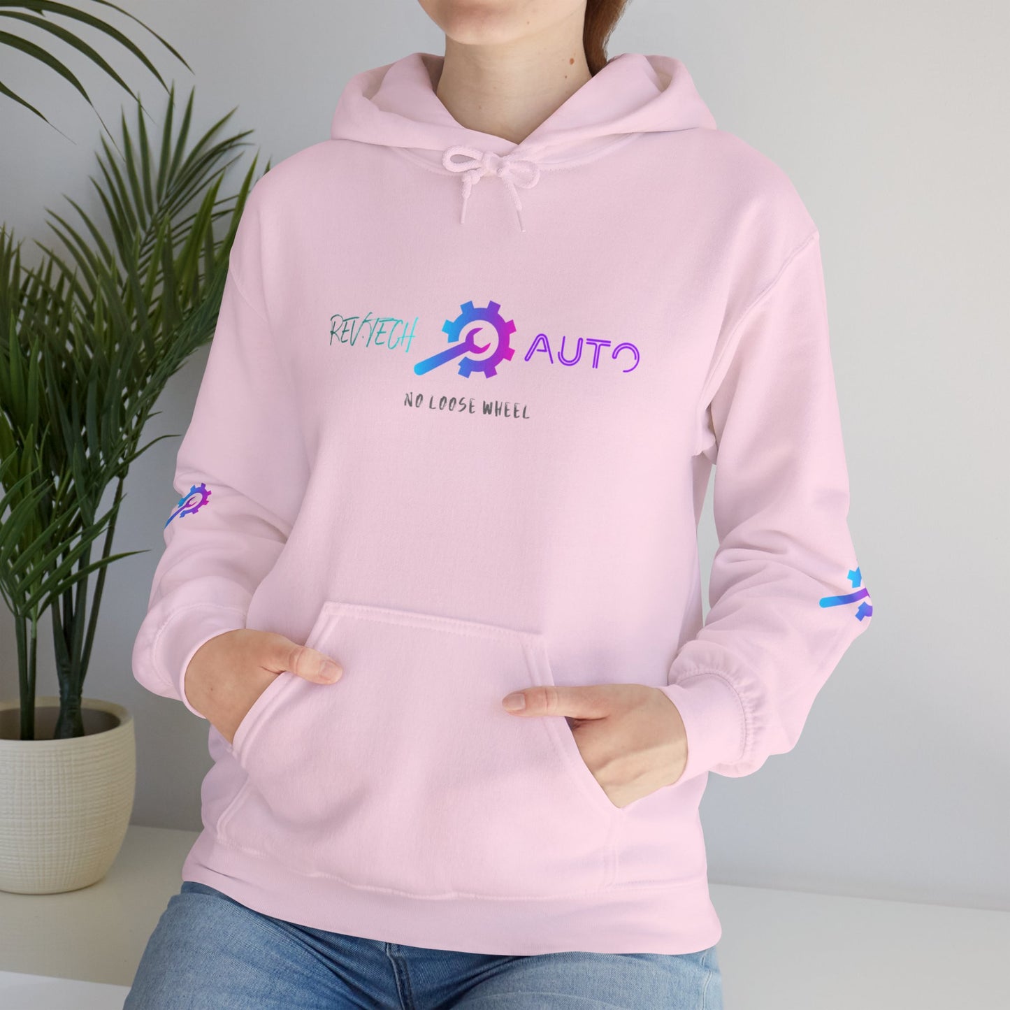 Rev Tech Auto Retro Automotive Graphic Hoodie | Unisex Hooded Sweatshirt | Perfect Gift for Car Enthusiasts, Streetwear, Casual Wear, Tech Lovers