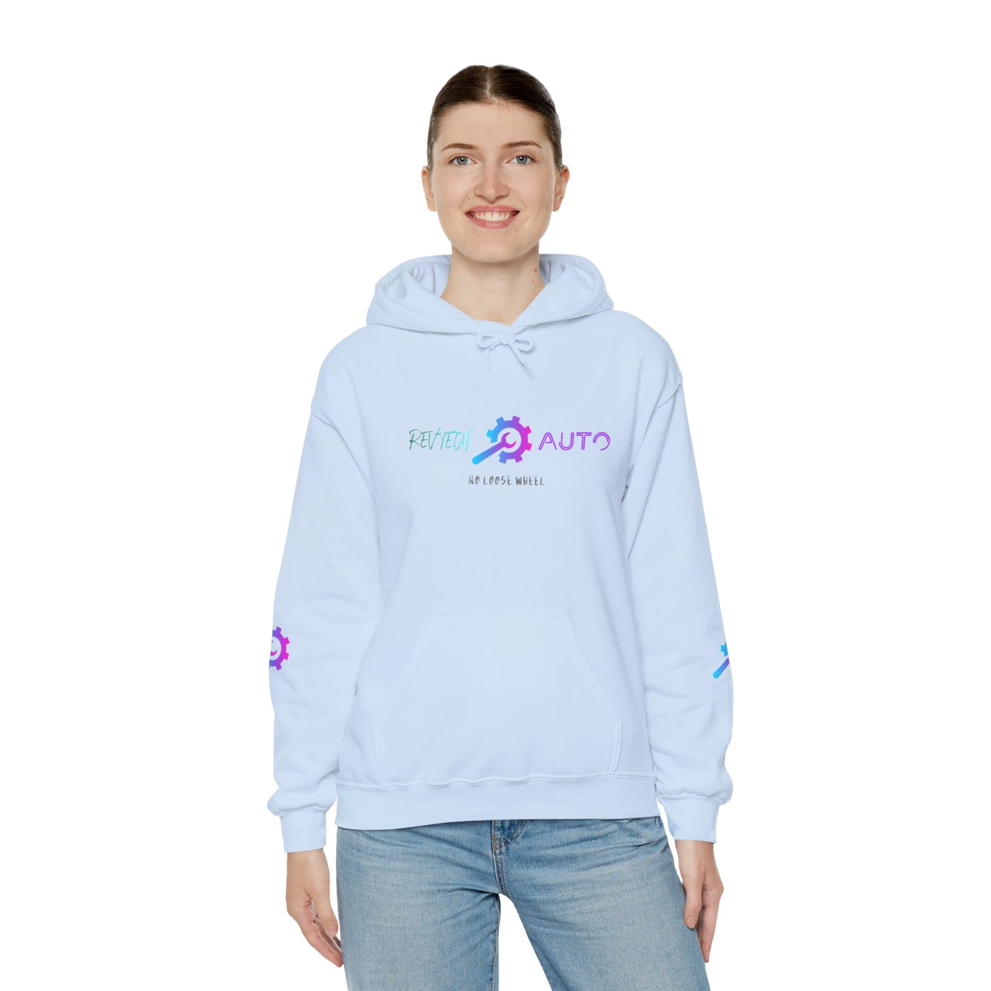 Rev Tech Auto Retro Automotive Graphic Hoodie | Unisex Hooded Sweatshirt | Perfect Gift for Car Enthusiasts, Streetwear, Casual Wear, Tech Lovers
