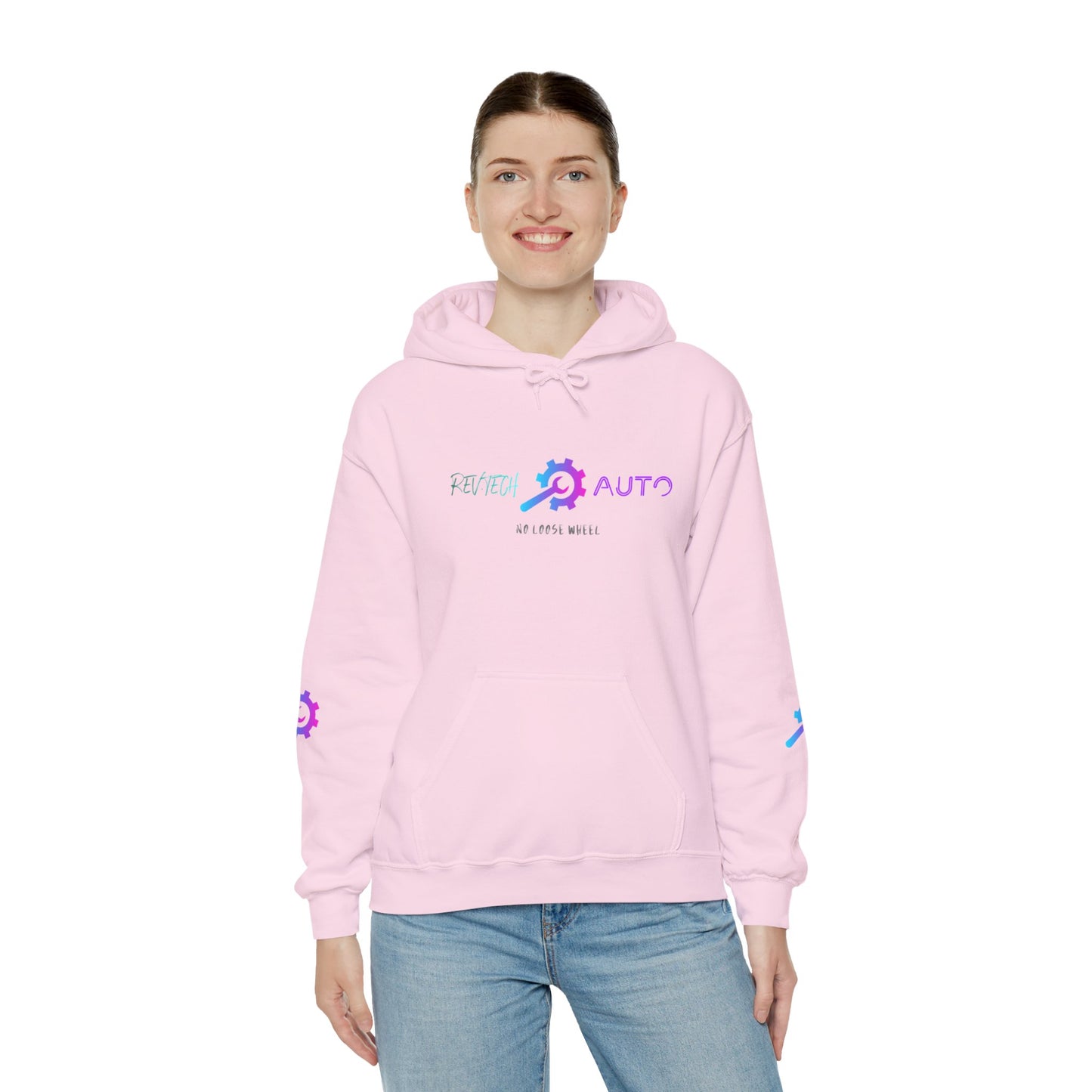 Rev Tech Auto Retro Automotive Graphic Hoodie | Unisex Hooded Sweatshirt | Perfect Gift for Car Enthusiasts, Streetwear, Casual Wear, Tech Lovers