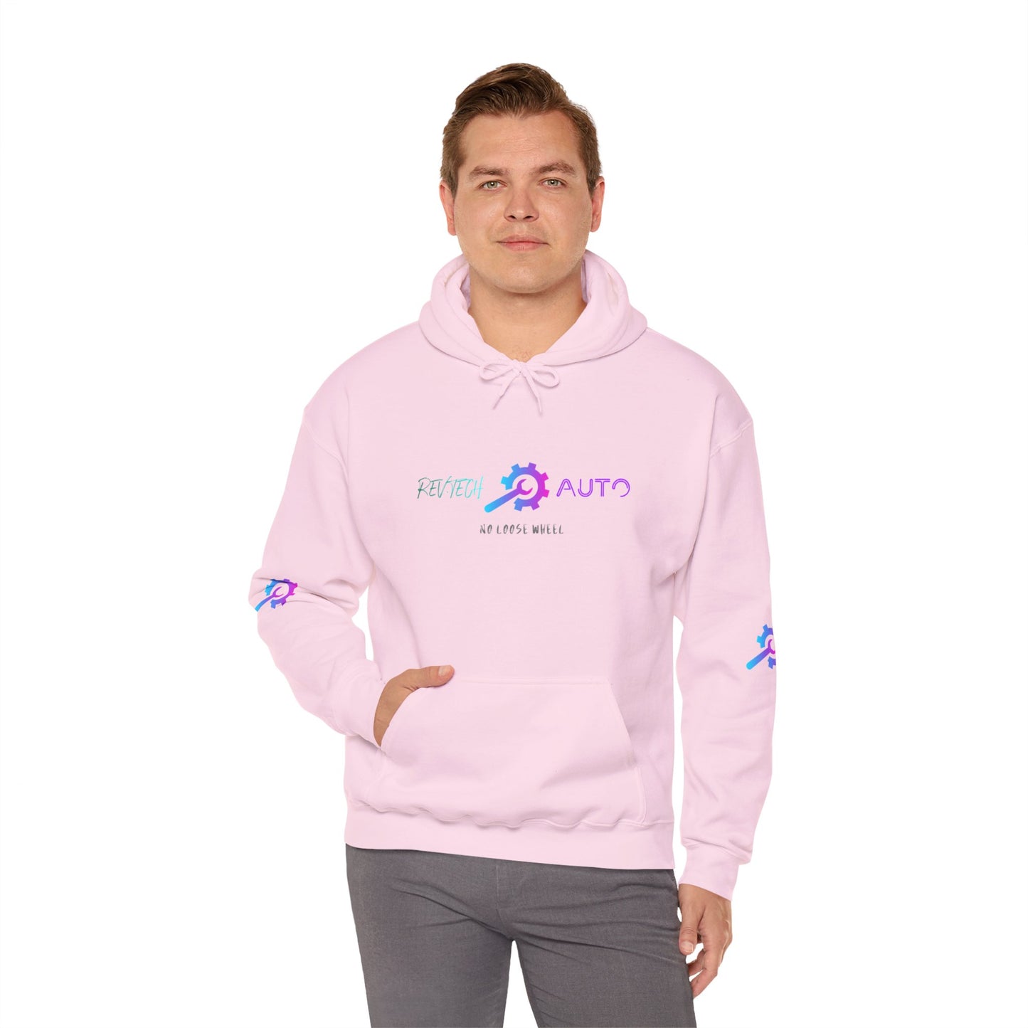 Rev Tech Auto Retro Automotive Graphic Hoodie | Unisex Hooded Sweatshirt | Perfect Gift for Car Enthusiasts, Streetwear, Casual Wear, Tech Lovers