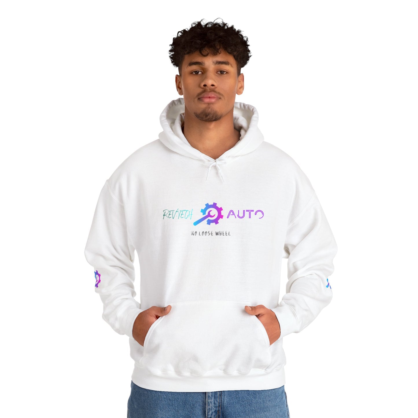 Rev Tech Auto Retro Automotive Graphic Hoodie | Unisex Hooded Sweatshirt | Perfect Gift for Car Enthusiasts, Streetwear, Casual Wear, Tech Lovers
