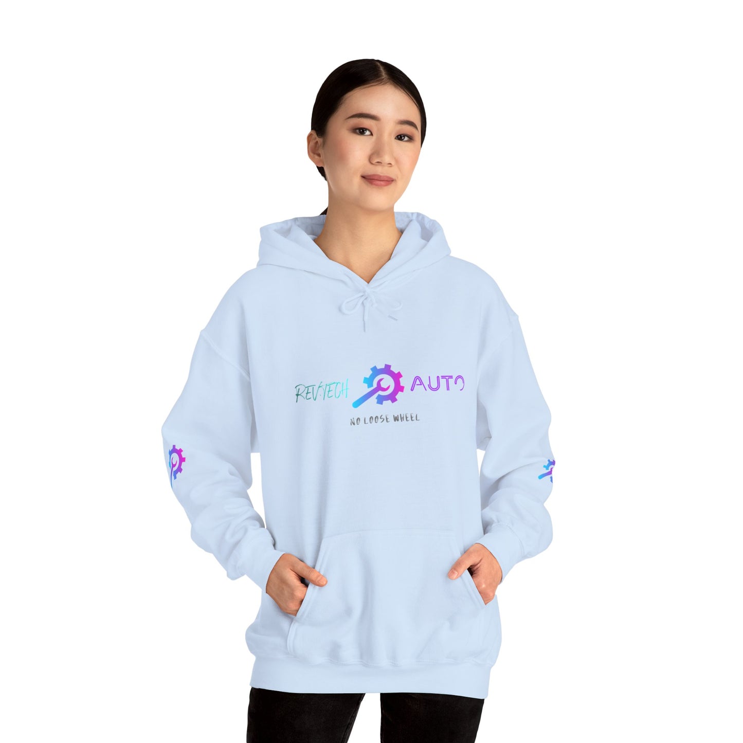Rev Tech Auto Retro Automotive Graphic Hoodie | Unisex Hooded Sweatshirt | Perfect Gift for Car Enthusiasts, Streetwear, Casual Wear, Tech Lovers