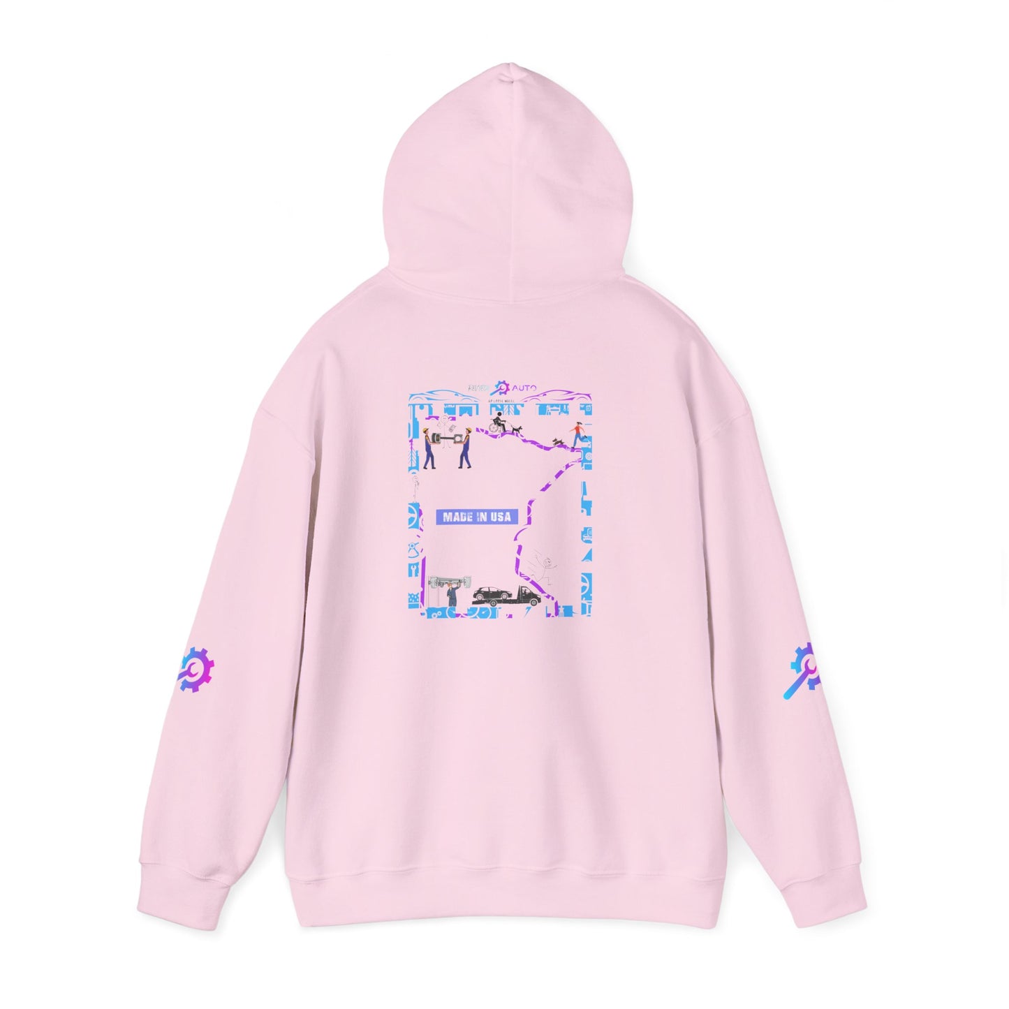 Rev Tech Auto Retro Automotive Graphic Hoodie | Unisex Hooded Sweatshirt | Perfect Gift for Car Enthusiasts, Streetwear, Casual Wear, Tech Lovers