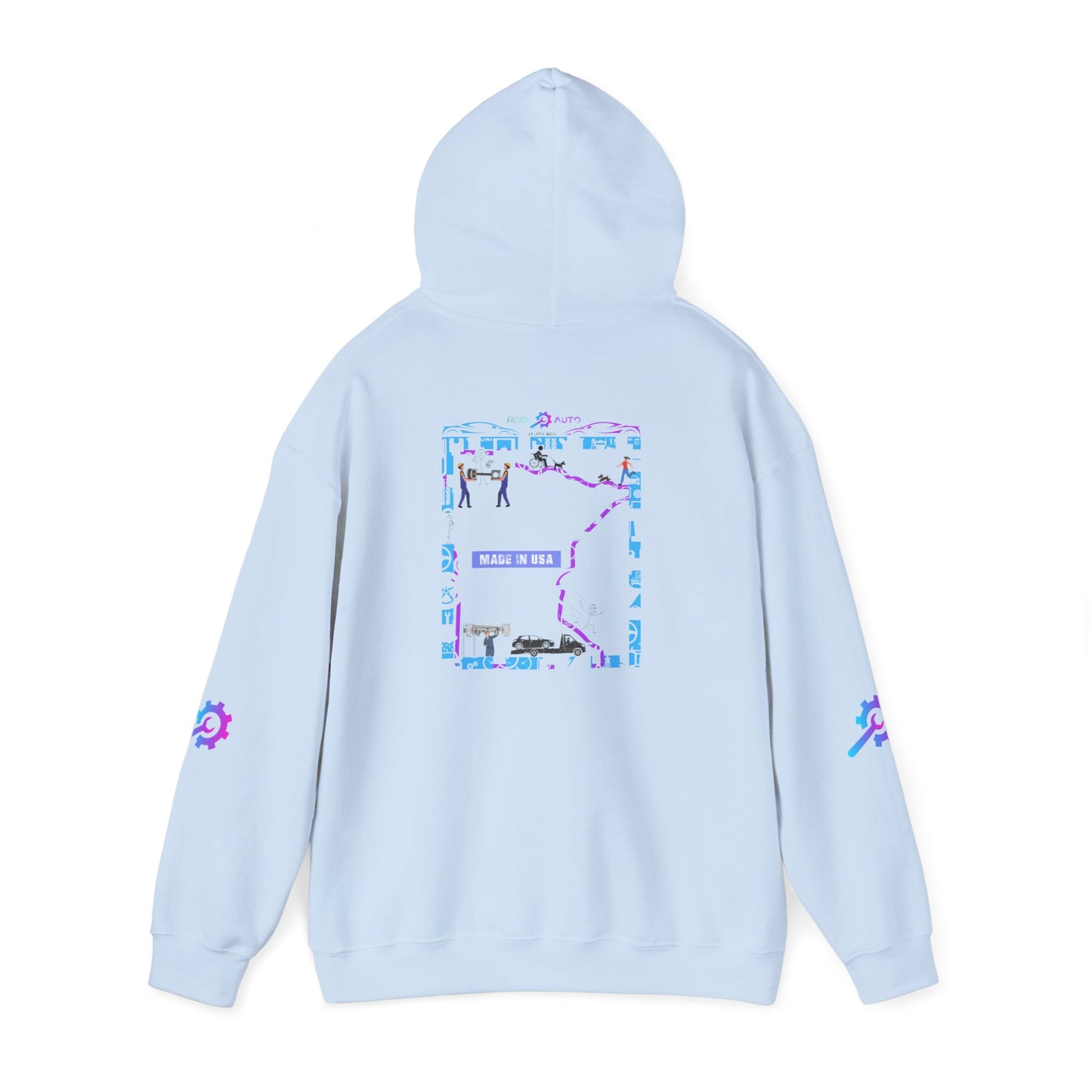Rev Tech Auto Retro Automotive Graphic Hoodie | Unisex Hooded Sweatshirt | Perfect Gift for Car Enthusiasts, Streetwear, Casual Wear, Tech Lovers
