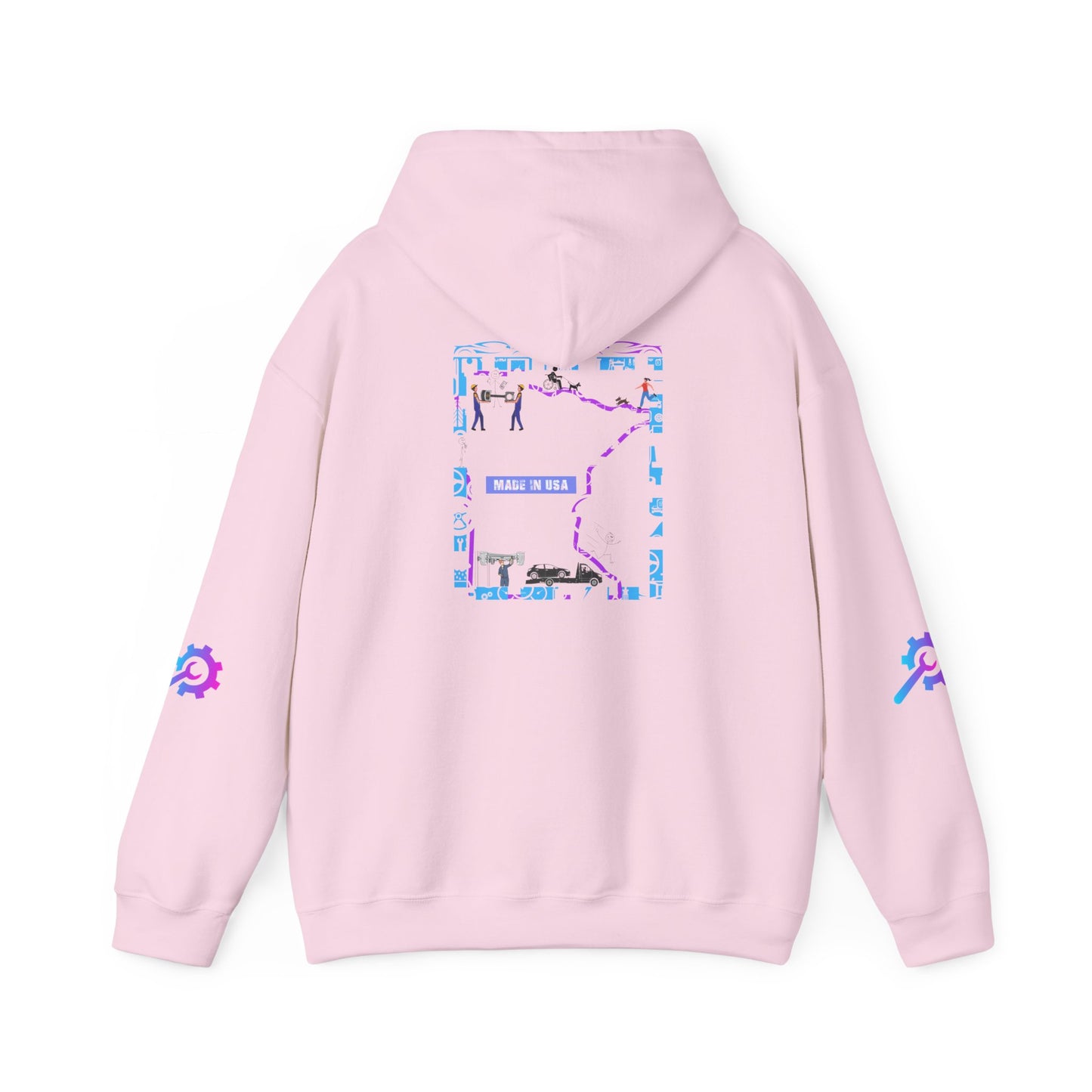 Rev Tech Auto Retro Automotive Graphic Hoodie | Unisex Hooded Sweatshirt | Perfect Gift for Car Enthusiasts, Streetwear, Casual Wear, Tech Lovers